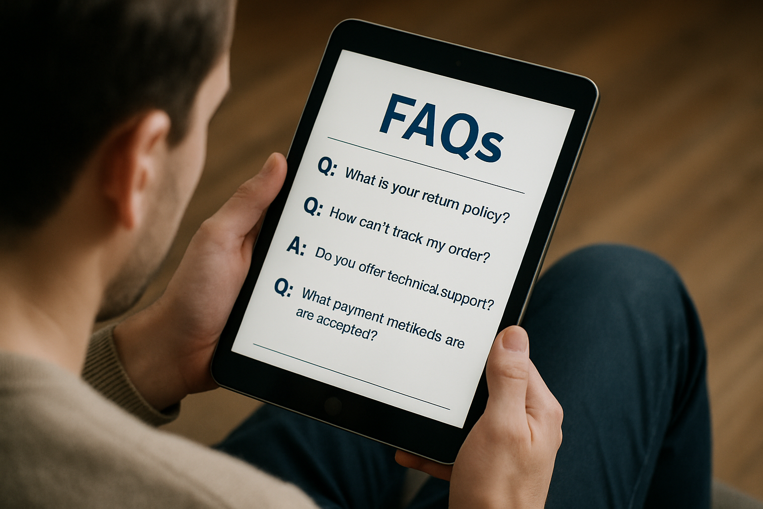How to Check Visa Status in Dubai: A Complete Step-by-Step Guide a person reading FAQs on a digital device