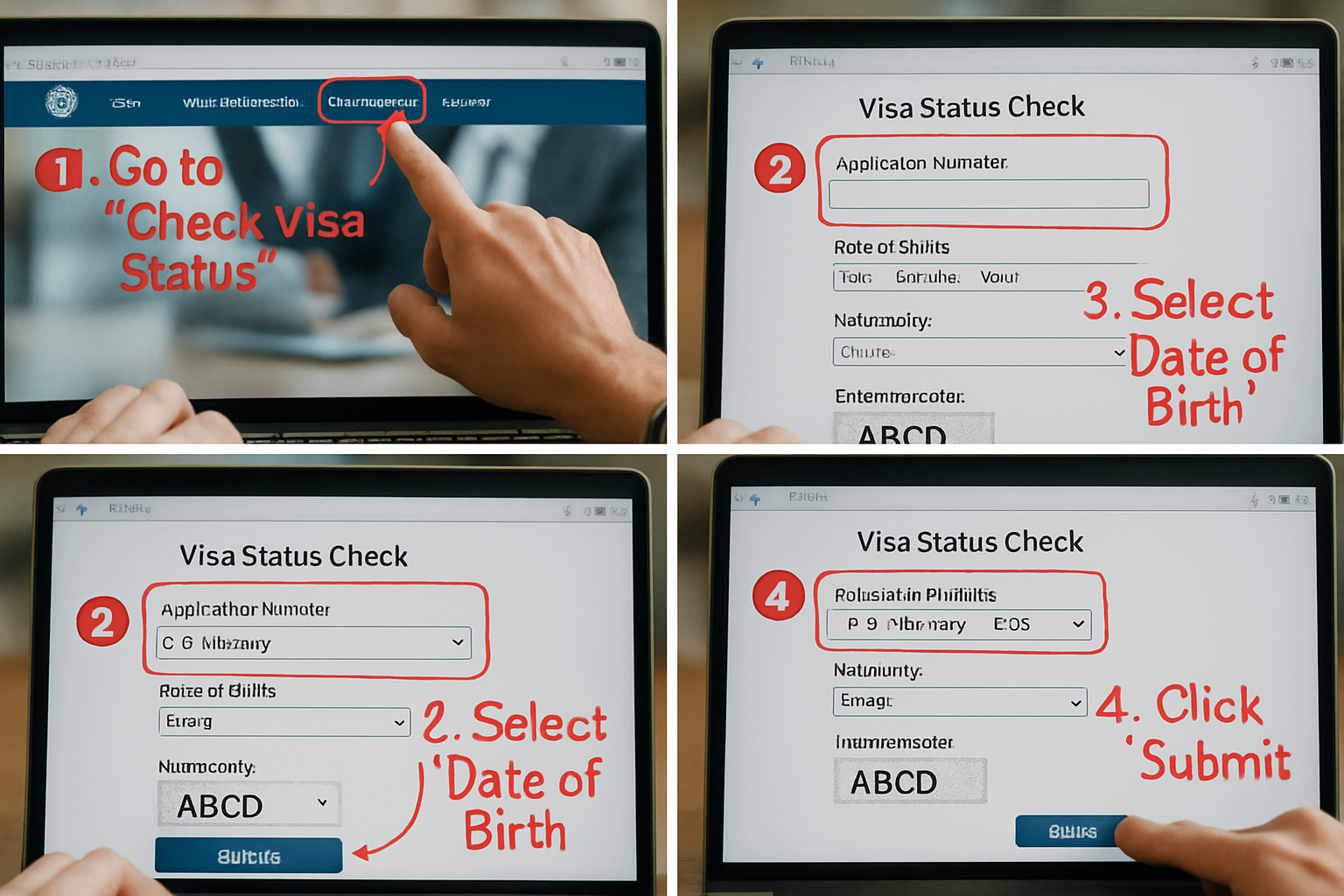 How to Check Visa Status in Dubai: A Complete Step-by-Step Guide annotated screenshots showing the steps to check visa status online