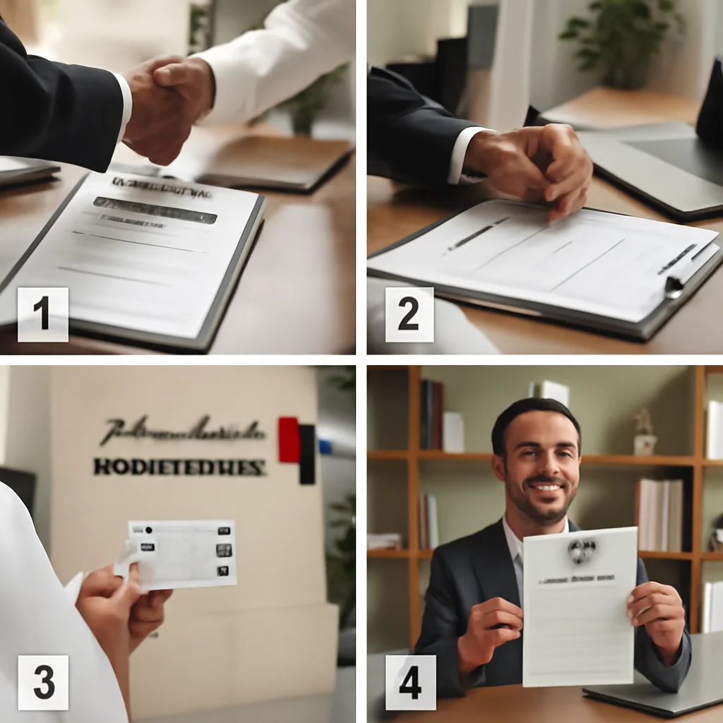 A step-by-step infographic illustrating the business registration process in Dub