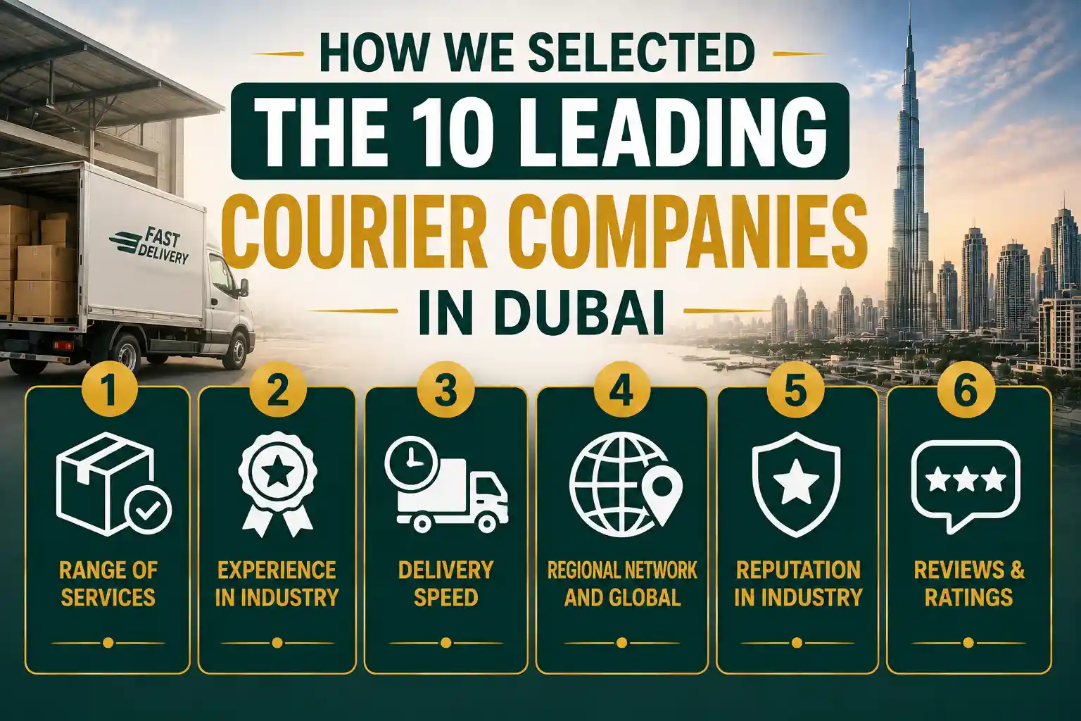 How We Selected the 10 Leading Courier Companies in Dubai