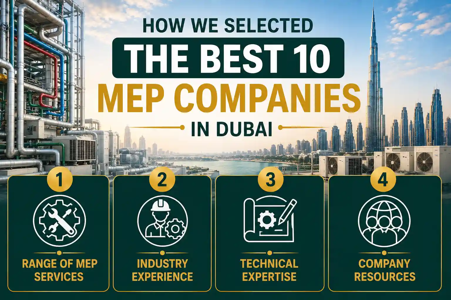 How We Selected the Best 10 MEP Companies In Dubai