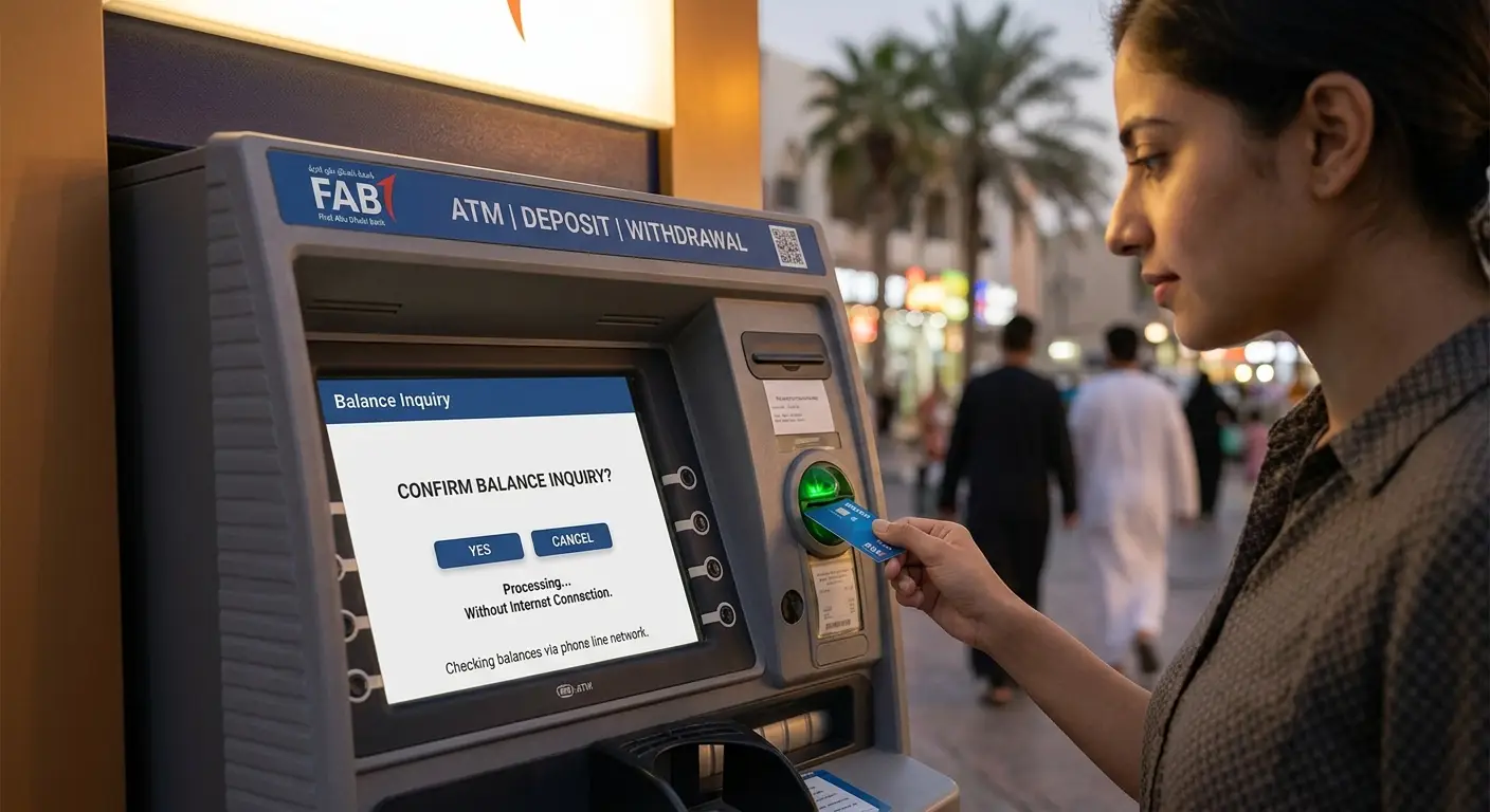 NBAD Balance Inquiry: Every Way to Check Your FAB, Ratibi, Salary Card and Prepaid Card Balance in the UAE Method 3 ATM Balance Inquiry (Works Without Internet)