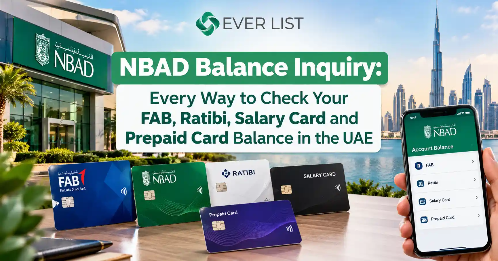 NBAD Balance Inquiry Every Way to Check Your FAB, Ratibi, Salary Card and Prepaid Card Balance in the UAE