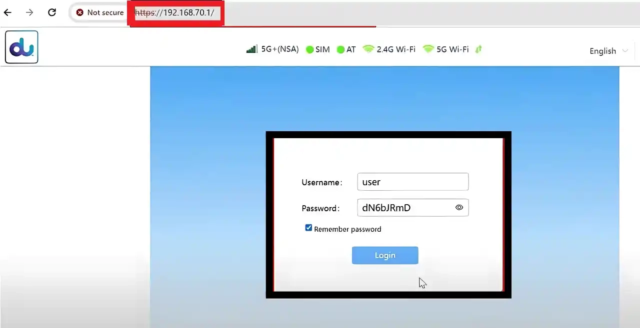 192.168.70.1 Login: Du Router Admin Guide for UAE Should I use http or https for 192.168.70.1